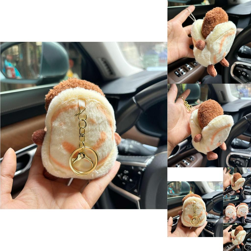 Adorable Plush Keychain Doll Featuring Creative Meat Design For Cute Bag Accessories