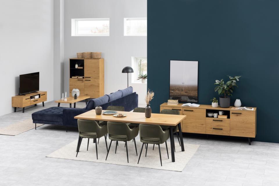 Ranja UPHOLSTERED CHAIR, olive green, METAL LEGS