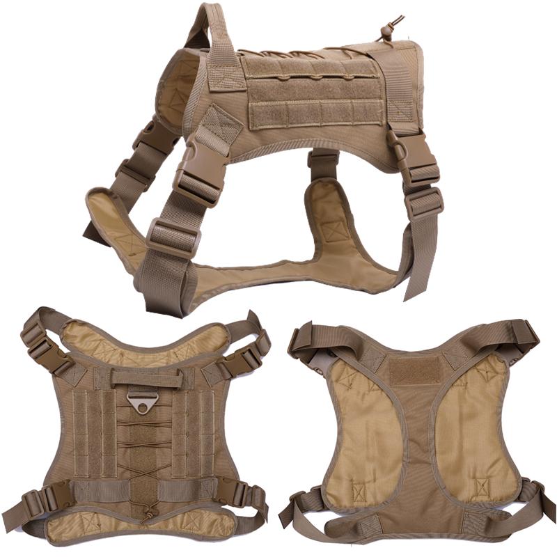 Tactisch Militair Vest voor Huisdieren Buiten Trainingsvest Hondentuig en Lijn Set Met Halsband Voor Middelgrote Grote Honden Duitse Herder
