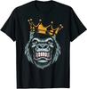 NEW LIMITED Gorilla On With Crown Gorilla King Ferocious  Gift T-Shirt