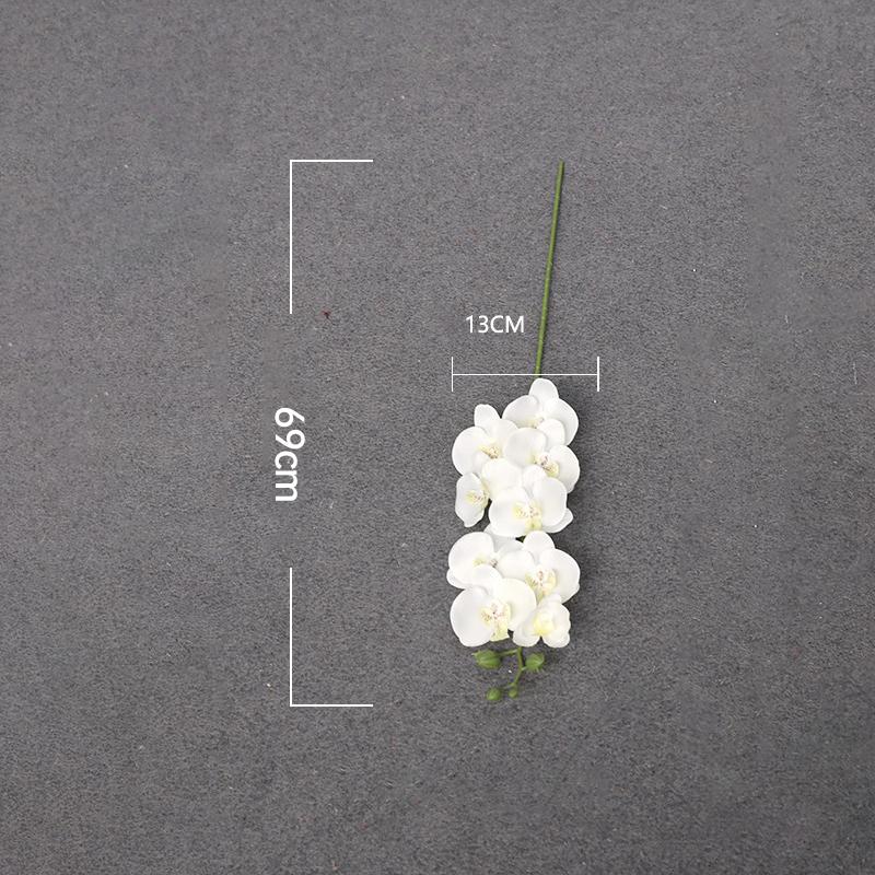 69Cm 3D New Artificial Phalaenopsis Flower Branches Real Touch Faux Butterfly Orchid Stems Floral Arrangement Wedding Home Decor