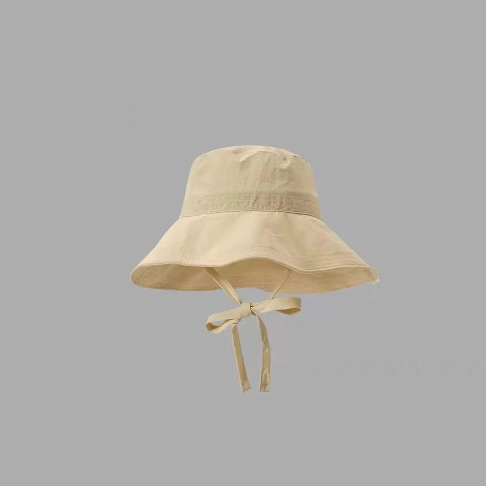Simple Solid Color Sunscreen Bucket Hat Summer Breathable Adjustable Fisherman Hat For Women Outdoor Travel Wide Brim Sun Hat