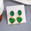Pendientes Vintage de Estilo de Corte con Pedrería y Esmalte - Exquisita Joyería de Plata 925