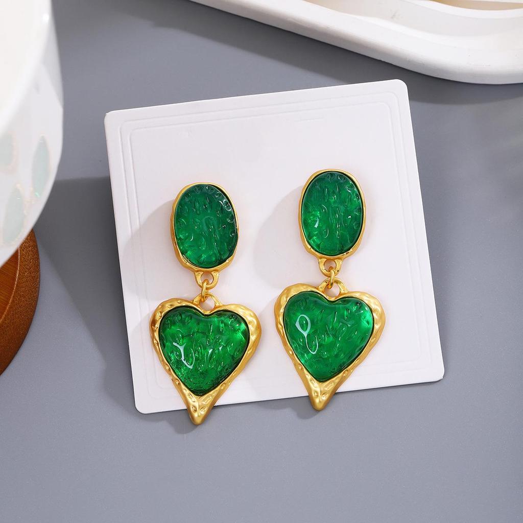 Pendientes Vintage de Estilo de Corte con Pedrería y Esmalte - Exquisita Joyería de Plata 925