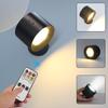 Rechargeable Smart LED Wall Lamp with Three-Color Dimming and Remote Control