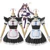 Vanilje Chocola Nekopara Kattepikekjole Tjenerkarakter Cosplay Parykk Kostyme