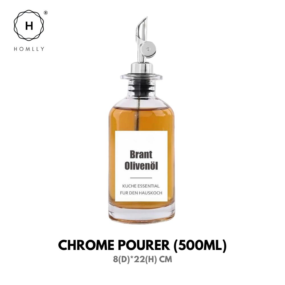 Homlly Olive Oil Coffee Syrup Dispenser Glass Bottle with Automatic Pourer (350/500ml)