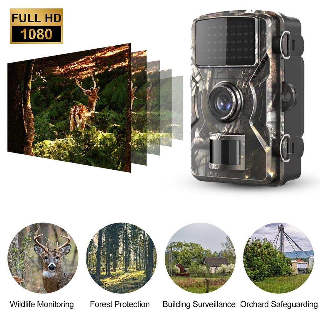 1080P Hunting Trail Camera 12MP Waterproof Infrared Night Vision Motion Activated Trigger for Wildlife Monitoring and Scouting