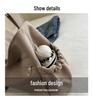Women's Large Capacity Canvas Bag - 2024 Autumn Soft Slouchy Shoulder or Crossbody Denim Bucket Bag, Lightweight and Casual.