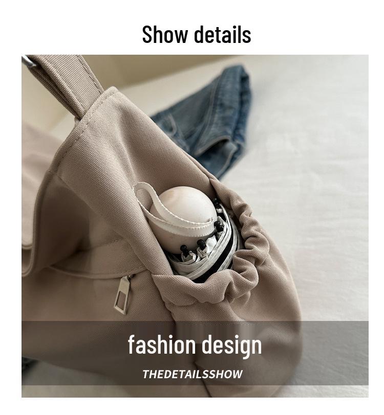 Women's Large Capacity Canvas Bag - 2024 Autumn Soft Slouchy Shoulder or Crossbody Denim Bucket Bag, Lightweight and Casual.