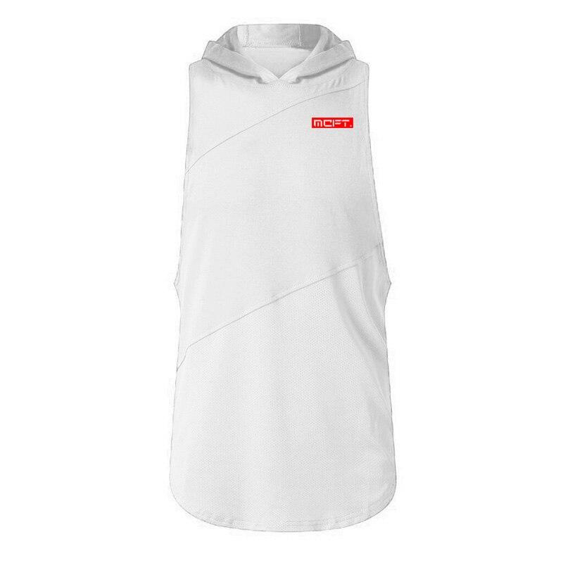 Muscleguys Youth Hip Hop Vest Summer Men's Fashion Fitness Hooded Sleeveless Loose T-shirt Musculation