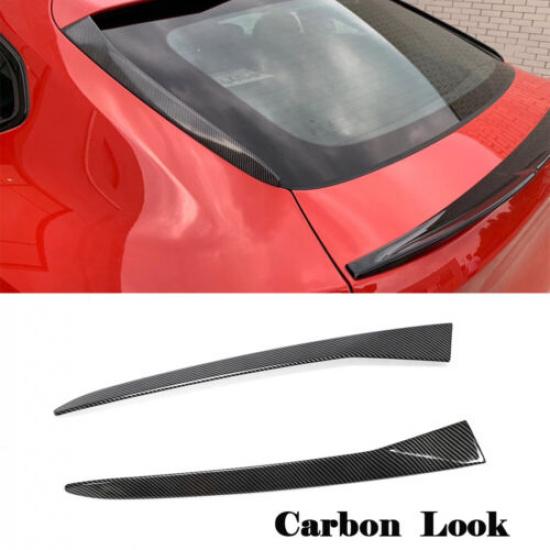 Fit For BMW X4 G02 19+ Carbon Look Rear Window F Side Spoiler Flaps Wing Lip
