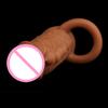 Male Soft Penis Extender Sleeve Reusable Condoms Time Delay Adults Sex Toys