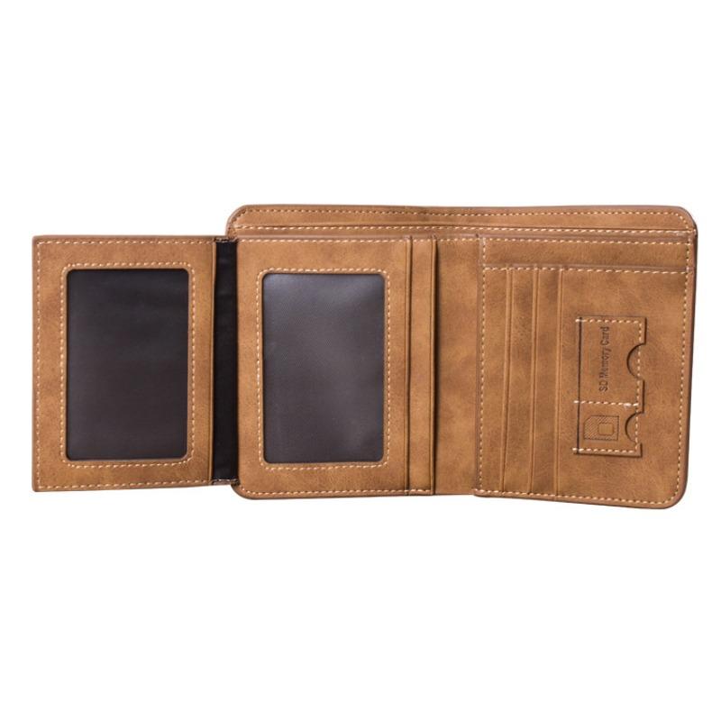 Men's Wallet Short Retro Vertical Wallet