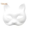 6-teiliges Katzenmasken-Set, DIY-Handbemalung, leere Katzenmaske mit Fellaugen, Netzfilzplatte, pelziges Tier, Therian-Maskenzubehör für Karneval, Cosplay