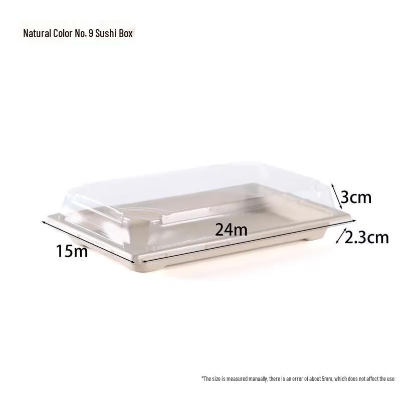 Disposable Sugarcane Sushi Takeaway Boxes with Clear Lids