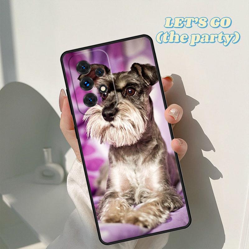 Miniature Schnauzer Puppy Dog Phone Case For Samsung A42 A31 A40 A51 A71 A32 A80 A91 A52 A72 A73 A20e A21S A50 A70 A11 A12 Cover