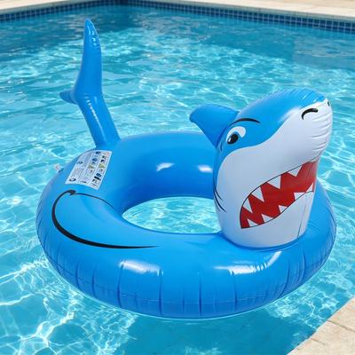 Shark Pool Floats Adults Inflatable Sun Tanning Lounge Chair Quick Valve Shaped Water Hammock Floating Bed for Summer Party
