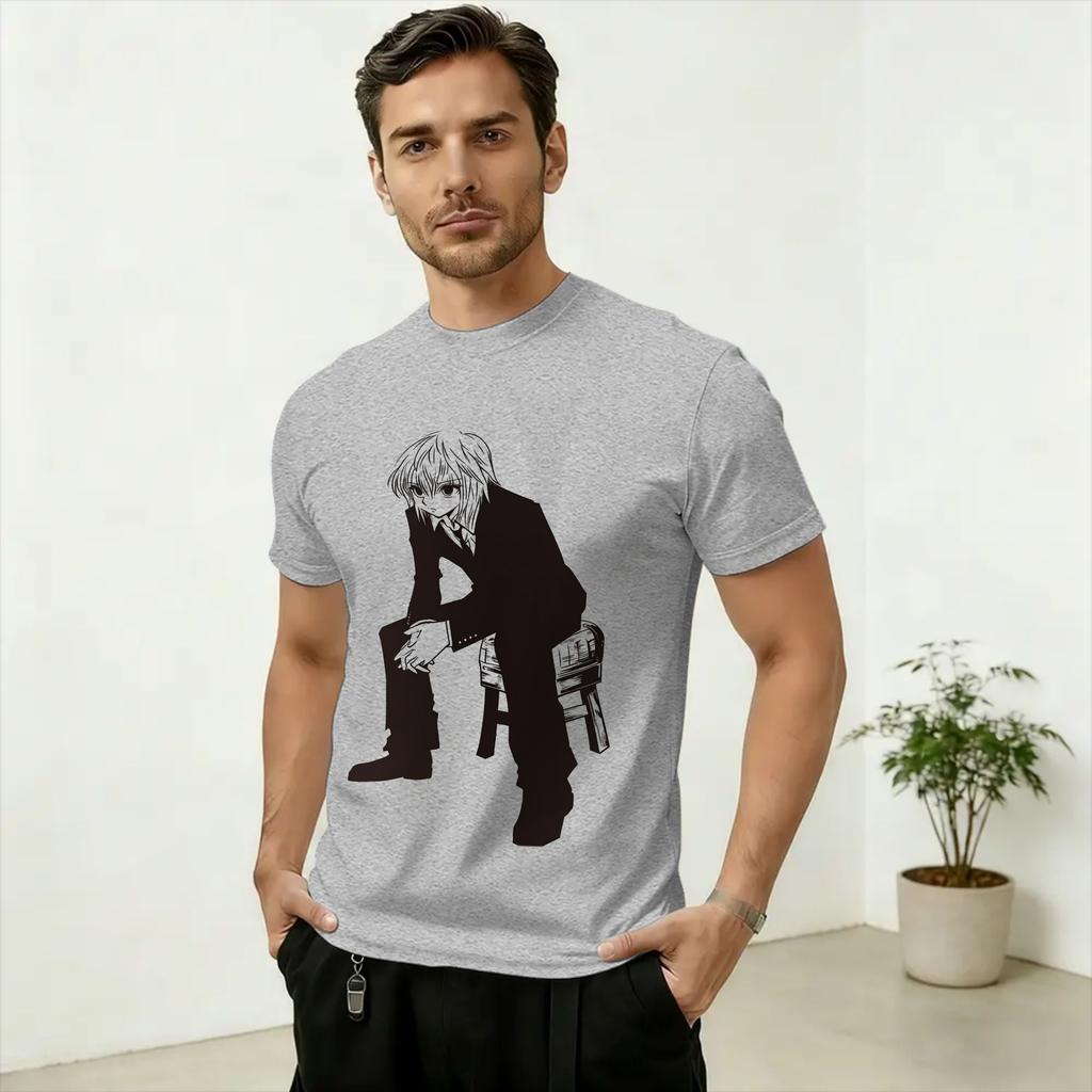 Fashion Kurapika TShirts for Unisex Round Neck Cotton T Shirt Short Sleeve Tees Original Clothes