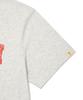 WACKY WILLY Arch Typography Short Sleeve T-Shirt Light Grey