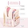Cute Plaid School Backpack for Girls Primary Middle School Bags Lightweight Waterproof Backpack Large-Capacity Student Backpack