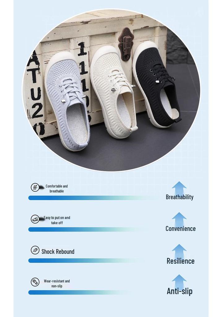 Women's Slip-On Casual Shoes - Comfortable, Non-Slip, Wear-Resistant Cloth Shoes for Spring and Autumn