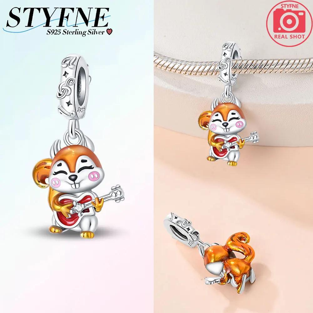 Charm Bead Charms Plata Elephant Squirrel Tiger Bead Charms for Charm Bead Charms copper Bracelets Bead Charms Jewellery Making Womens Gift