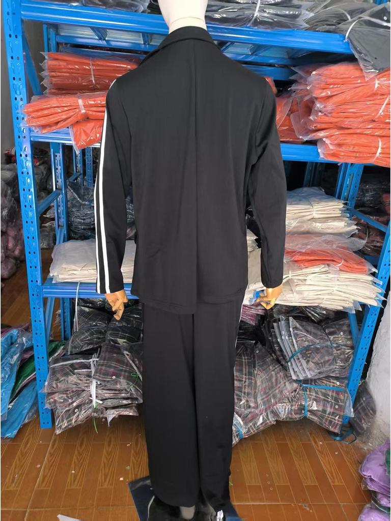 Women's Autumn/Winter Casual Lapel Suit with Wide-Leg Pants - European & American Style Two-Piece Set