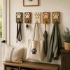 Unique Wooden Dog Paw Wall Hook Personalized Durable Dog Lead Holder Handmade Rustic Paw Print Hanger Indoor Decor