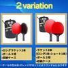 REMDY Table Tennis Racket Set of 2 Ping Pong Pen Ball Beginner Intermediate Rubber Practice Family Case Included Long Double-sided [2 Rackets]