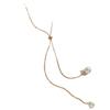 Long Pull Adjustable Pearl Necklace, High-End Design, Simple Collarbone Chain, 1 Neck Chain.