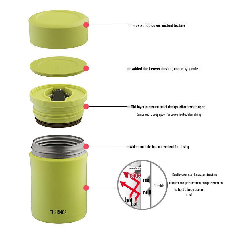 THERMOS Stainless Steel Insulated Food Jar with Air Release Valve