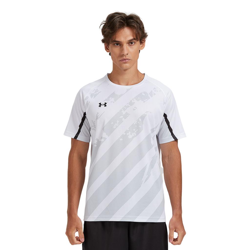 Under Armour Simple Logo Print Daily Fitness Cycling Short Sleeve T-Shirt Unisex Tops White 24500504-100