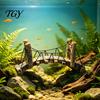 Betta Tank Accessories Aquarium Bridge Ornament, Arch Miniature Fish Decor, Nature Style Mini Model for Terrarium, Fairy Garden Small