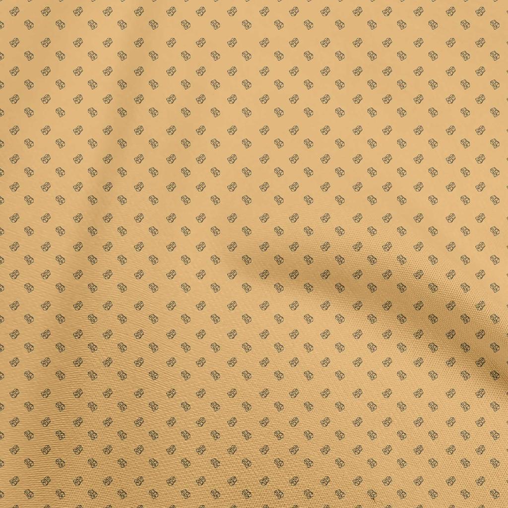 oneOone Cotton Flex Green Fabric Retro Sharpner Fabric For Sewing Printed Craft Fabric By The Yard 40 Inch