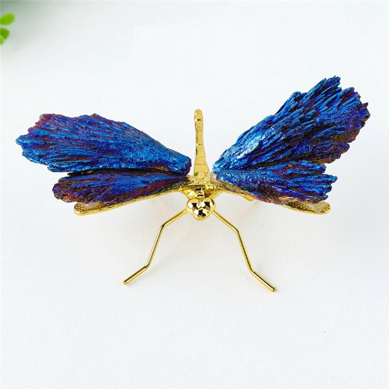 M-Moderne-Libellen-Skulptur Libellen-Dekoration Naturstein-Ornamente Handgefertigte Retro-Simulations-Libellenstatue