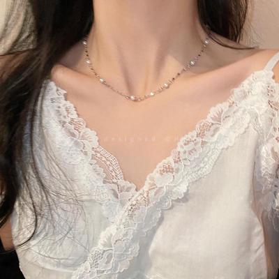 Pearl Clavicle Chain: Elegant Women's Summer Choker - Simple, Luxurious, Versatile Necklace, Perfect Gift for Girlfriend