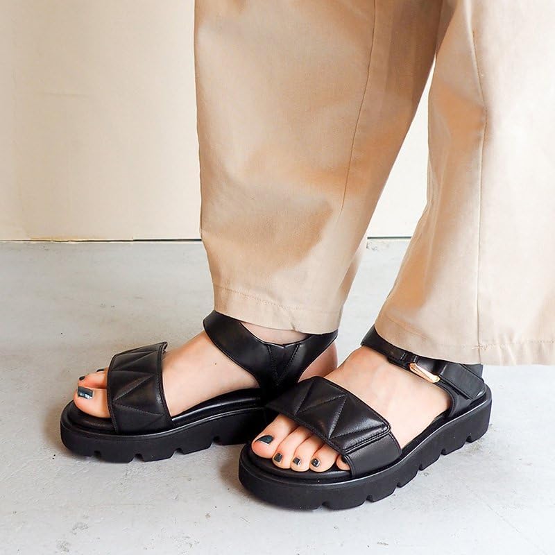 Lightweight Padded Sandals Ashinaga Japanese Shoe Size [Uncle Ashinaga] (AS_1310235)/Uncle Ashinaga/Uncle (Black, Dimensions, Adult, Number, 22.5 Cm)