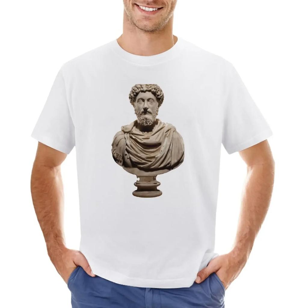 Marcus Aurelius Stoicism TShirt Sports Fans Oversizeds Short Sleeve Tee Plus Sizes Mens T Shirts Pack
