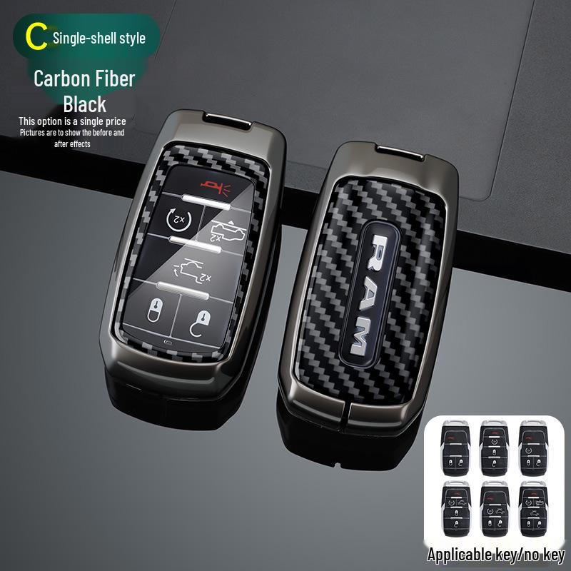 Full-Cover Key Shell for Dodge Journey, RAM 1500/2500/3000, Chrysler