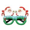 huaqianguhh Christmas Glasses, Glitter Holiday Party Glasses Frames, Santa Hat Tree Snowman Bear Funny Eyeglasses for Favors
