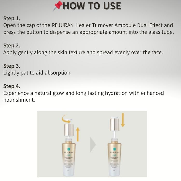 [REJURAN] Healer Turnover Ampoule Dual Effect Skin Renewal Brightening & Hydrating Serum 30ml Korean Skincare