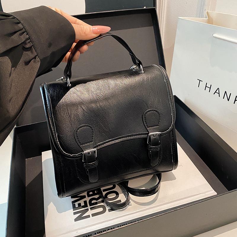 Student class backpack women's fashion college style briefcase niche simple oblique span women's bag