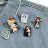 Japanese Anime ONE PIECE Brooch Luffy Metal Badge Comic Style Alloy Clothes Bag Accessories Pin