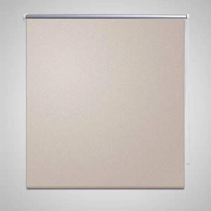 VidaXL Store Enrouleur Occultant 140x230 cm Beige Fenêtre Chambre à Coucher 240170