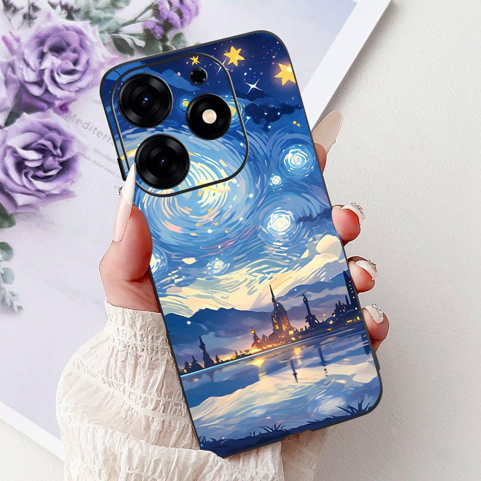 For Tecno Spark 10 Pro Case KI7 Silicone Cute Fashion Flower Cool Painted Soft Back Cover For Techno Spark 10 Pro Phone Case K17