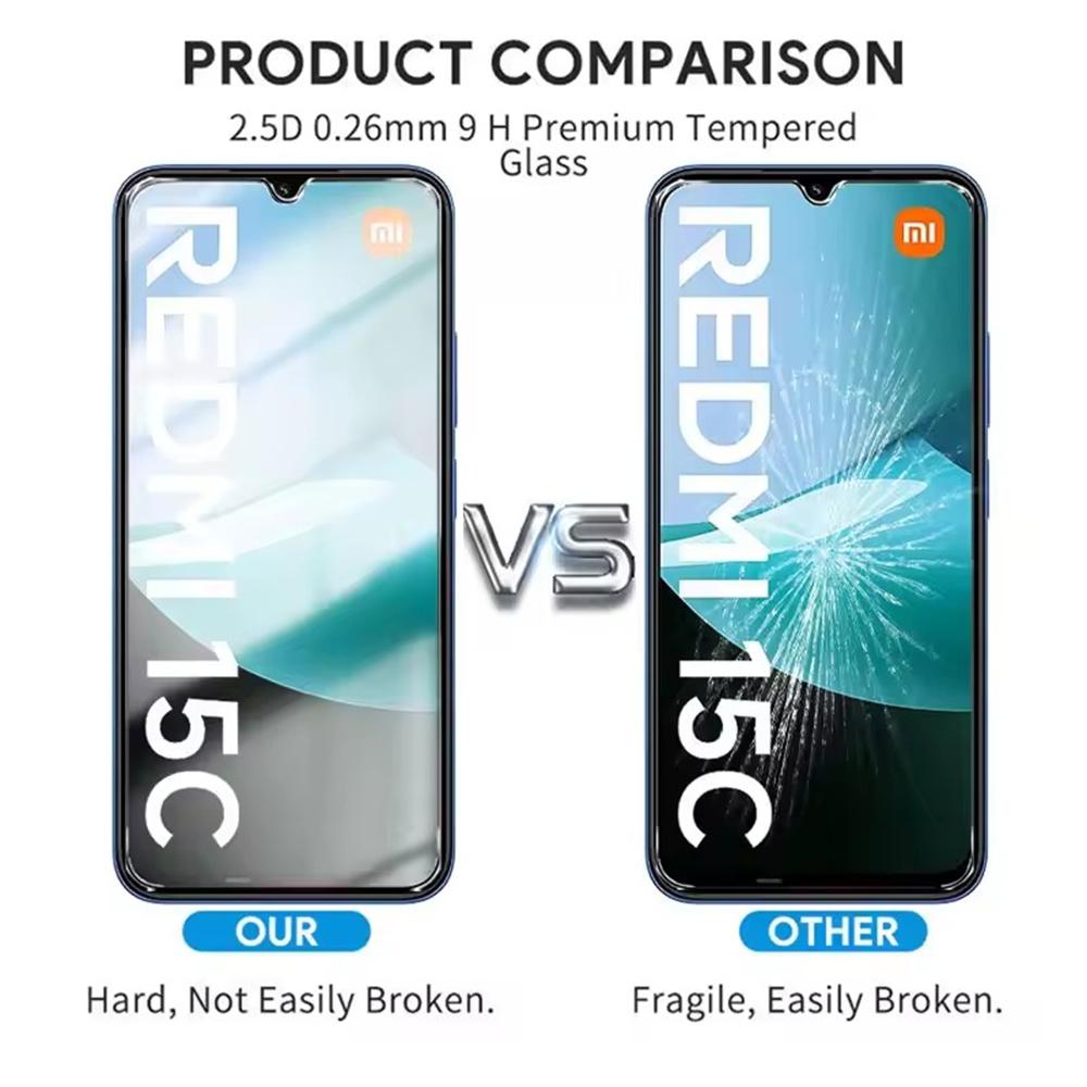 4 Pçs Protetor De Tela Para Xiaomi Redmi 15c 14c 13c 12c 15 13 12 4g 5g Vidro Temperado Protetor Em Redmi Turbo 4 K80 K70 K60 Pro