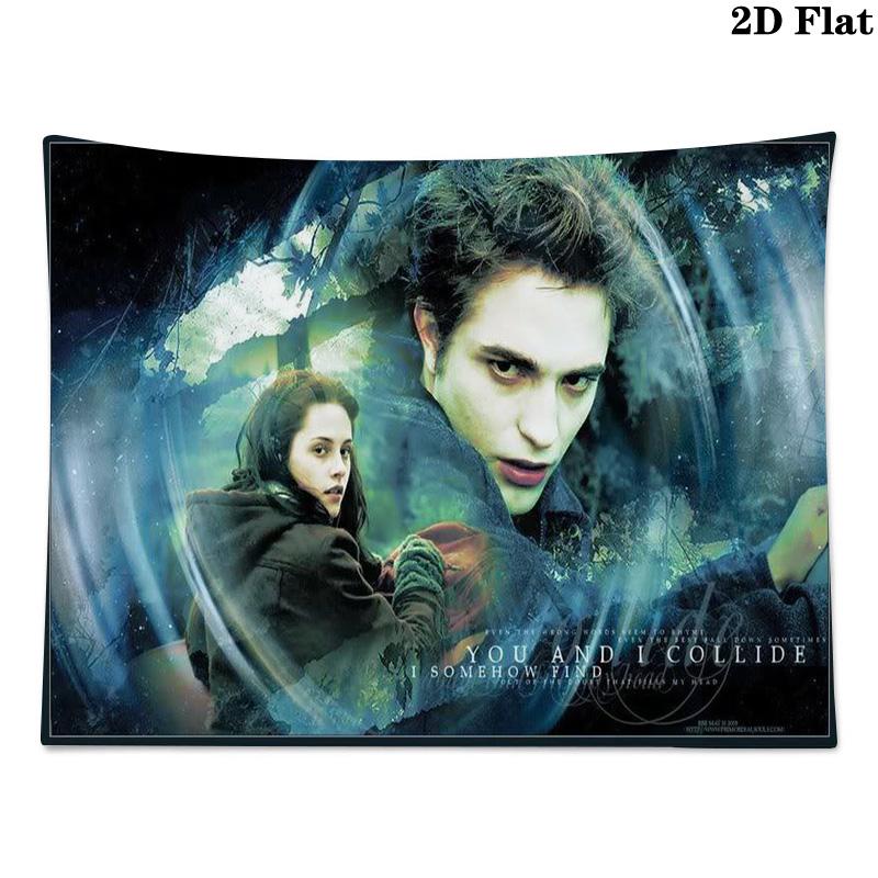 Twilight Poster Wall Tapestry Aesthetic Wall Hanging Printed Fabric Blanket Decorative Tapestries for Bedroom Living Room Home Decor