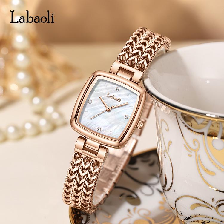 La Baoli Retro Women's Quartz Gold Watch - French Style, Artistic, High-End Feel