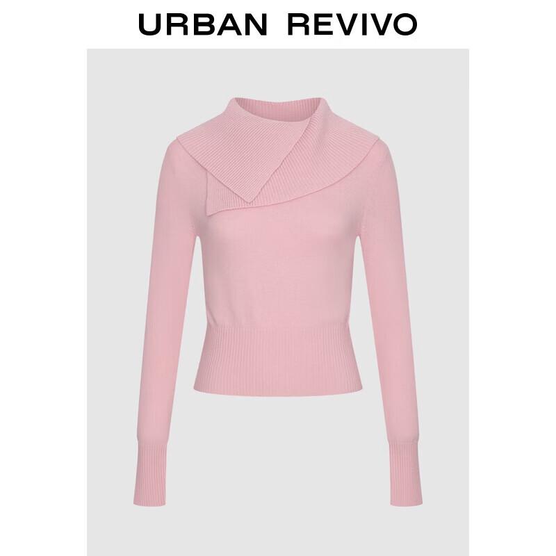 

UR Women s Asymmetric Stand-Up Collar Slim Knit Sweater L